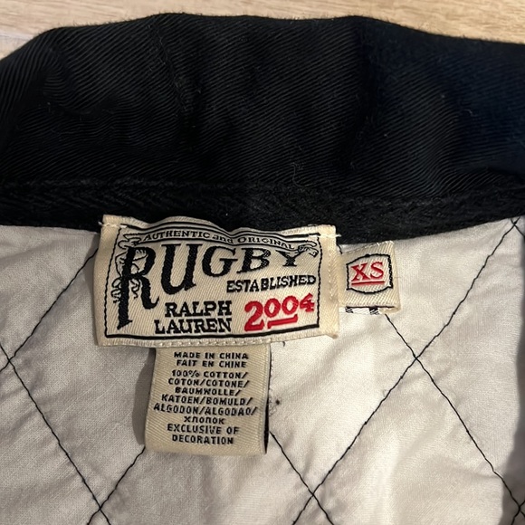 Ralph Lauren Vintage Rugby Polo XS RL FC quilted top Rare Football Club Preppy - Picture 3 of 9